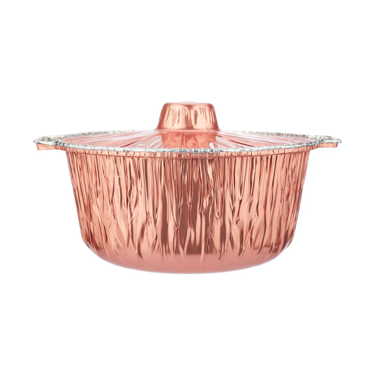 Round Aluminium Pot Container With Lid - Image 34