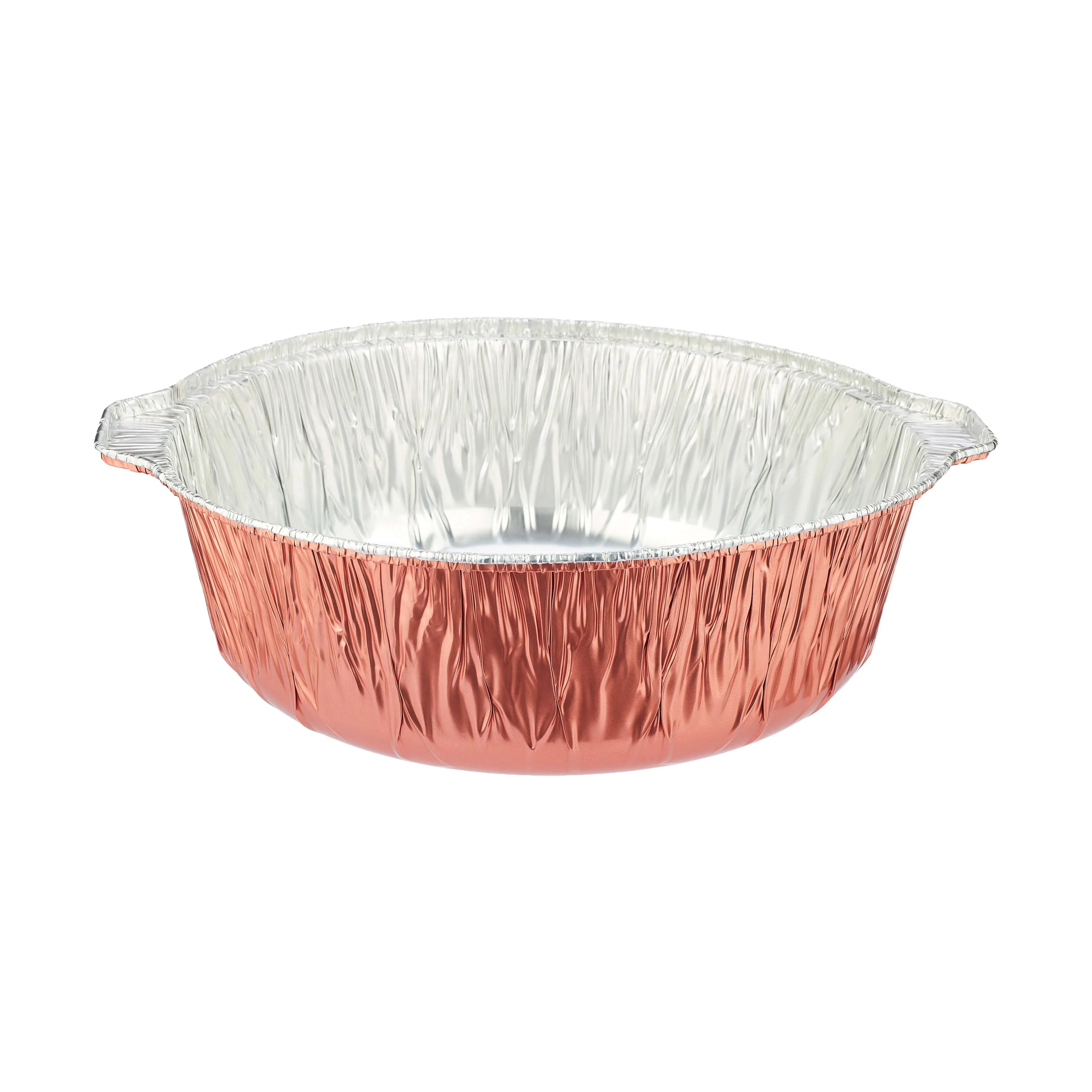 Round Aluminium Pot Container With Lid - Image 47