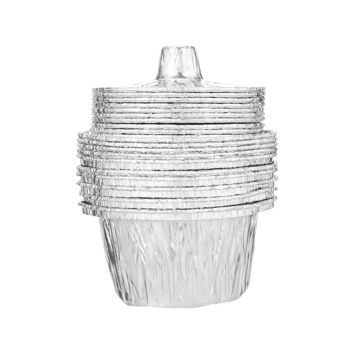 Round Aluminium Pot Container With Lid - Image 7