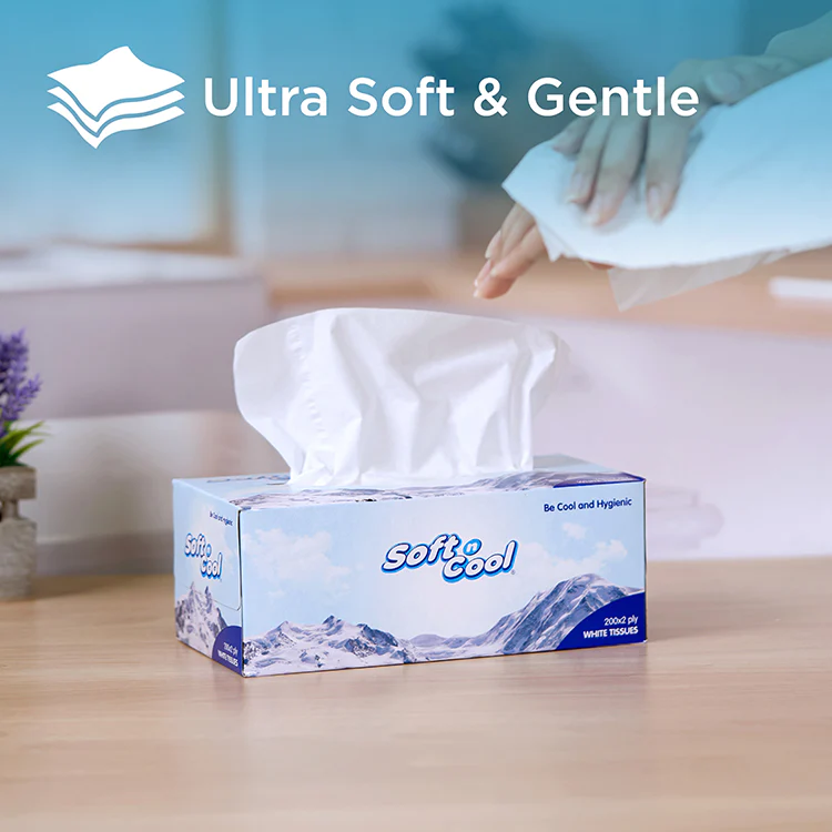 Soft n Cool Facial Tissue 200 Sheets X 2 Ply 5 Boxes Pack - Image 5