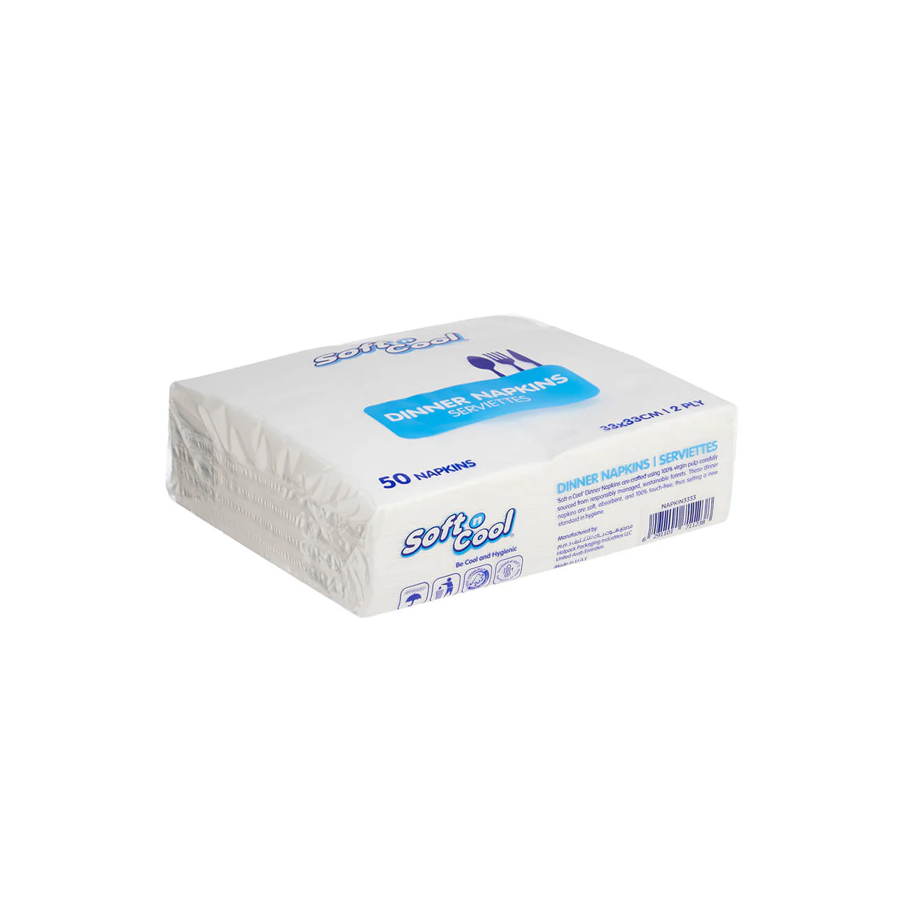 Soft n Cool Paper Folded Dinner Napkin 33 X 33 cm 2000 Pieces - Image 7